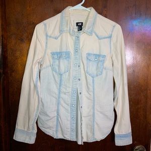 H&M Light Wash Denim Shirt